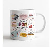 RED OCEAN Funny Mug for 6th Anniversary, Gift for Her Him, Iron Anniversary, Husband Wife Couple Romantic Present Keepsake