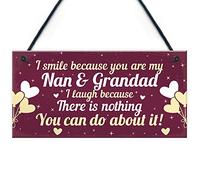 RED OCEAN Funny Nan And Grandad Gift Plaque Novelty Grandparents Gifts From Grandchildren Thank You Birthday Gifts