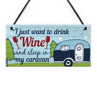 Red Ocean Funny Novelty Caravan Plaque Home Decor Gifts Garden Hanging Sign Campervan Accessories Gifts