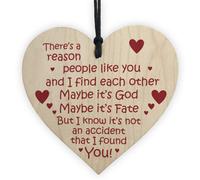 Red Ocean Funny Quirky Valentines Anniversary Gift For Him Her Wood Heart Couple Gift Keepsake
