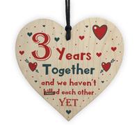 Red Ocean Funny Rude 3Rd Anniversary Gift For Husband Wife Gift For Him Her Wooden Heart