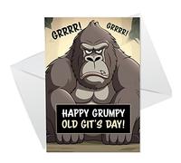 RED OCEAN Funny Rude Dad Grandad Husband Birthday Card Grumpy Old Git Joke Birthday Card For Him