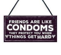 Red Ocean Funny Rude Friendship Sign Best Friend Gift Novelty Birthday Hanging Plaque Keepsake Gifts For Her