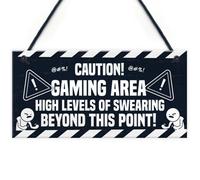 Red Ocean Funny Rude Gaming Sign Gamer Gift For Son Brother Christmas Birthday Gift Idea