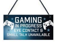 Red Ocean Funny Rude Gaming Sign Gift For Son Brother Christmas Birthday Bedroom Sign