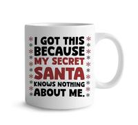 RED OCEAN Funny Secret Sant Gift for Women or Men Joke Secret Santa Mug for Collleagues and Coworkers Sarcastic Novelty Xmas Present for Office Work Colleague