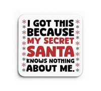 Red Ocean Funny Secret Santa Coaster For Colleagues Coworker Funny Christmas Secret Santa Present Office Work Gifts Novelty Xmas