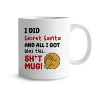 RED OCEAN Funny Secret Santa Mug Office Rude Secret Santa Presents for Colleagues Coworkers Sarcastic Xmas Novelty Gifts for Colleague Friends