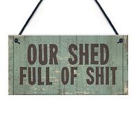RED OCEAN Funny Shed Sign Rude Man Cave Sign Hanging Garden Sign Gift For Men Dad Grandad