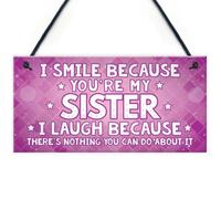 Red Ocean Funny Sister Plaque Gift For Sister Sign Funny Gift For Her Birthday Christmas Gift Keepsake