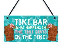 RED OCEAN Funny Tiki Bar Decor Sign For Home Garden Bar Hanging Man Cave Cocktail Bar Signs