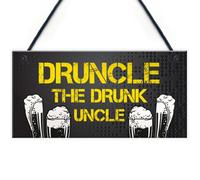 Red Ocean Funny Uncle Gift Druncle Hanging Plaque Funny Gift For Him From Niece Nephew Brother Plaque