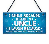 Red Ocean Funny Uncle Gift Hanging Plaque Novelty Uncle Birthday Christmas Gift From Niece Nephew