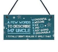 RED OCEAN FUNNY Uncle Gifts Quirky Gifts For Uncle For Uncle Gift For Him Keepsake Plaque
