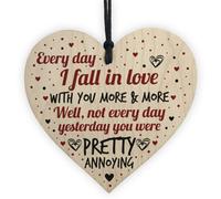 Red Ocean Funny Valentines Day Gift Anniversary Gift Wooden Heart Gift For Girlfriend Boyfriend Husband Wife