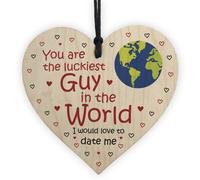 Red Ocean Funny Valentines Day Gift For Boyfriend Anniversary Gift For Him Wooden Heart Keepsake