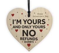 Red Ocean Funny Valentines Day Gift Idea For Him Her Novelty Wood Heart Gift For Boyfriend