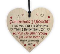 Red Ocean Funny Wooden Heart Gift For Valentines Day Novelty Gift For Boyfriend Girlfriend Gift For Him Or Her