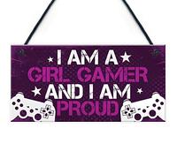 RED OCEAN Gamer Gaming Gifts For Women Novelty Birthday Gift For Daughter Sister Girl Gamer Hanging Bedroom Room Sign