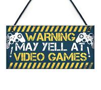 RED OCEAN Gaming Bedroom Door Sign Funny Gaming Accessories Gifts Novelty Birthday Gift Idea For Brother Son Dad Gifts For Him