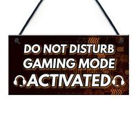 RED OCEAN Gaming DO NOT DISTURB Sign Novelty Gamer Boys Bedroom Accessories Gifts For Boys