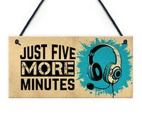 Red Ocean Gaming Door Signs - Hanging Gaming Signs - Funny Gaming Accessories - Hanging Wall Sign With Rope - Birthday Gifts