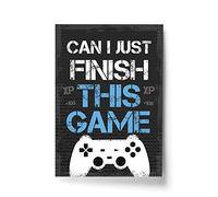 RED OCEAN Gaming Framed Prints Gaming Sign For Boys Bedroom Man Cave Games Room Sign (A4 Print Only - Finish The Game Dark Grey PS)