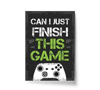 RED OCEAN Gaming Framed Prints Gaming Sign For Boys Bedroom Man Cave Games Room Sign (A4 Print Only - Finish The Game Dark Grey XB)