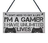 RED OCEAN Gaming Sign For Wall Grey Gaming Sign For Boys Bedroom Wall Art Son Gift For Him