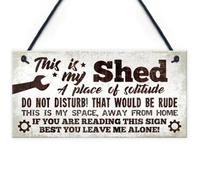 Red Ocean Garden Shed Garage Man Cave Sign Hanging Wall Plaque Gift For Him Dad Grandad