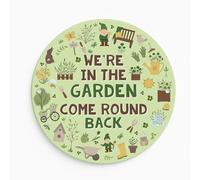 Red Ocean Garden Sign For Outdoor We're In The Garden Sign Wall Mounted Signs For Gate Fence Gift Women Frendship Gifts Funny Home Decor