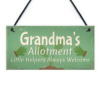 RED OCEAN Garden Sign Grandma's Allotment Shed SummerHouse Hanging Plaque Nan Nanny Gifts For Her
