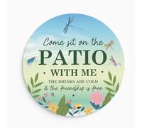 Red Ocean Garden Signs and Plaques for Outside Acrylic Garden Signs Patio Sign Door Hanging Wall Sign Yard House Plaque Friendship Gifts For Women Gardening Gifts