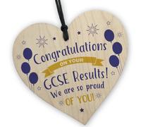 Red Ocean Gcse Results Congratulations Wood Heart Passed Gcse Exams Gift For Son Daughter From Mum And Dad,