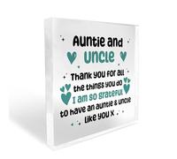 Red Ocean Gift For Auntie And Uncle Christmas Birthday Gift From Niece And Nephew Acrylic Block Gift For Him Her Family Keepsake