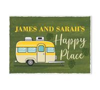 Red Ocean Gift For Caravan Personalised Caravan Sign Happy Place Sign Novelty Caravan Gift For Men Women Caravan Accessories Sign For Caravan Home Decor Plaque Christmas Birthday Gift