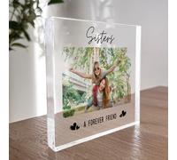 RED OCEAN Gift For Sister Personalised Photo Block Friendship Gift Sister Christmas Birthday Gift For Her Keepsake