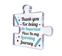 Red Ocean Gift For Teacher Teaching Assistant Important Piece Of My Learning Journey Thank You Gift For Teacher Assistant Leaving School Nursery Gift Teacher Plaque Gifts For Him Her