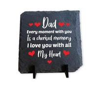 Red Ocean Gifts for Dad, Dad Gifts from Daughter Son Slate Plaque Stand, Dad Birthday Gifts, Retirement Gifts Presents for Dad, Christmas for Dad, New Dad Gifts, Thank You Gift, Love You Dad Gift