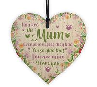 Red Ocean Gifts For Mum Mummy Wooden Hanging Heart Plaque Mum Birthday Gifts Mothers Day Gifts From Daughter Son