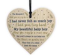 RED OCEAN Gifts For Son Birthday Christmas Wooden Heart Son Gift From Mum Dad Keepsake