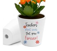 RED OCEAN Gifts For Teacher Women Men Thank You Gifts For Teacher Plant Pot 10cm x 9cm Leaving Going Away Retirement Appreciation From Students Kids