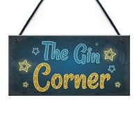 Red Ocean Gin Corner Gin Signs And Plaques Gift For Gin Lovers Women Noveltly Bar Pub Man Cave Accessories Gin Gifts