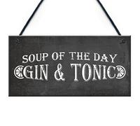 Red Ocean Gin & Tonic Garden Home Bar Pub Plaque Funny Alcohol Sign Friendship Gift For Him Her