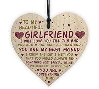 RED OCEAN Girlfriend Gifts Girlfriend Birthday Card Gift Girlfriend Valentines Gift For Her Keepsake Plaque