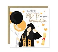 RED OCEAN Graduation Cards Graduation Card For Daughter Congratulations Card Congrats Grad For University Degree Daughter With Envelope From Mum Dad