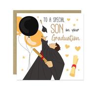 RED OCEAN Graduation Cards Graduation Card For Son Congratulations Card Congrats Grad For University Degree Grandson With Envelope