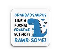 Red Ocean Grandad Coaster Novelty Grandadsaurus Funny Gift For Birthday For Grandad Grandfather From Granddaughter Grandson