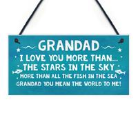 Red Ocean Grandad Gift For Birthday Christmas Hanging Plaque Gift For Dad From Grandchildren Grandparent Gift