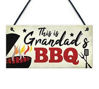 Red Ocean Grandad's BBQ Hanging Garden Sign Summer House Bar Man Cave Shed Plaque Gitfs For Men